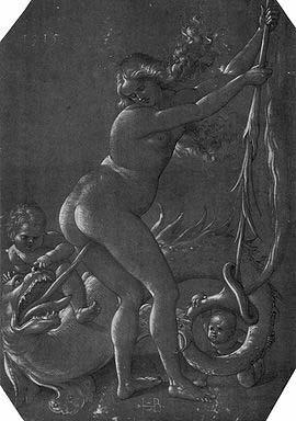 Hans Baldung Grien Witch and Dragon